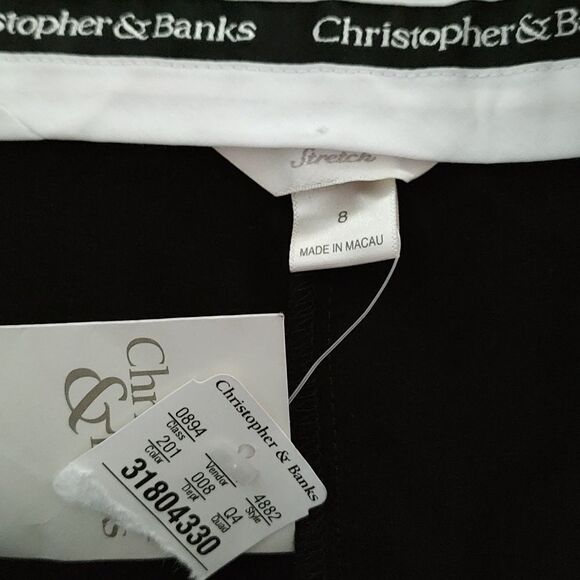 Christopher & Banks black stretch dress pants slacks  Sz 8 NWT - Picture 5 of 5
